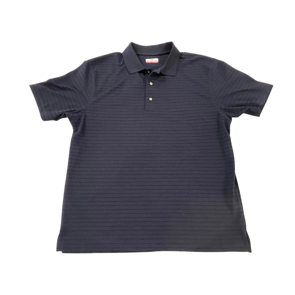 00109 - Grand Slam blue‎ striped polo shirt men's L golf athletic
